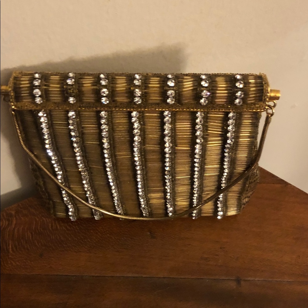 Vintage Elegant Gold and Silver Evening Bag - Picture 2 of 5